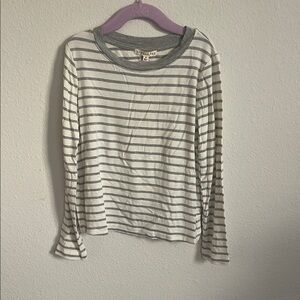 Striped Long Sleeve Shirt girls small NWT